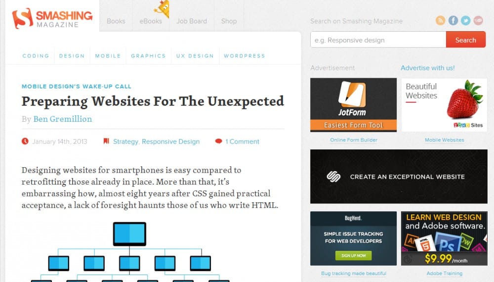 Reponsive web design ipad