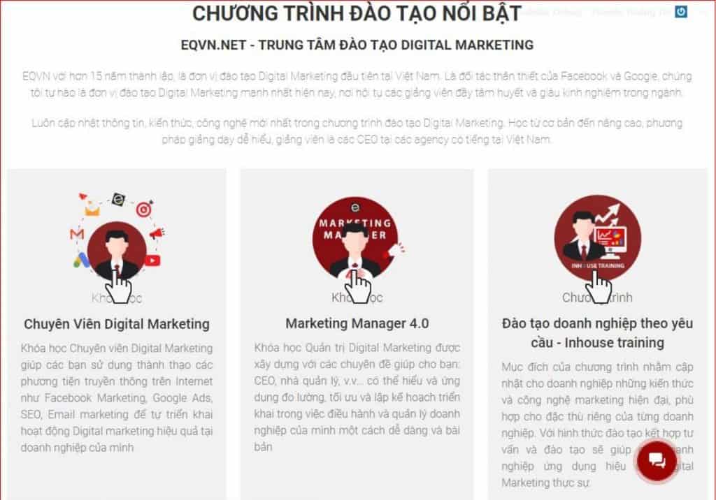 hình ảnh nhấn vào được trên website