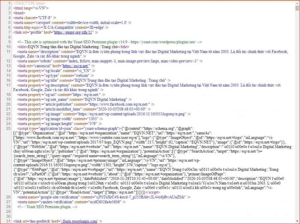 SEO Google meta tags