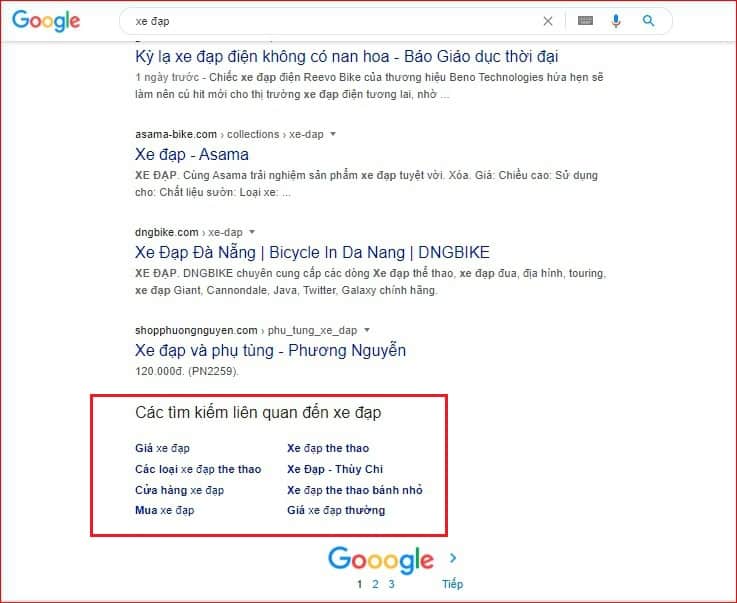 SEO google từ khóa chân trang