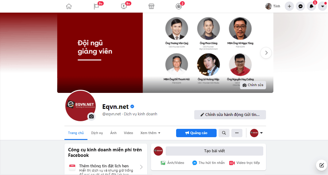 hồ sơ Facebook doanh nghiệp