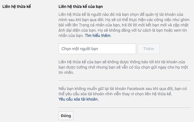 người thừa kế tài khoản nên là người tin cậy