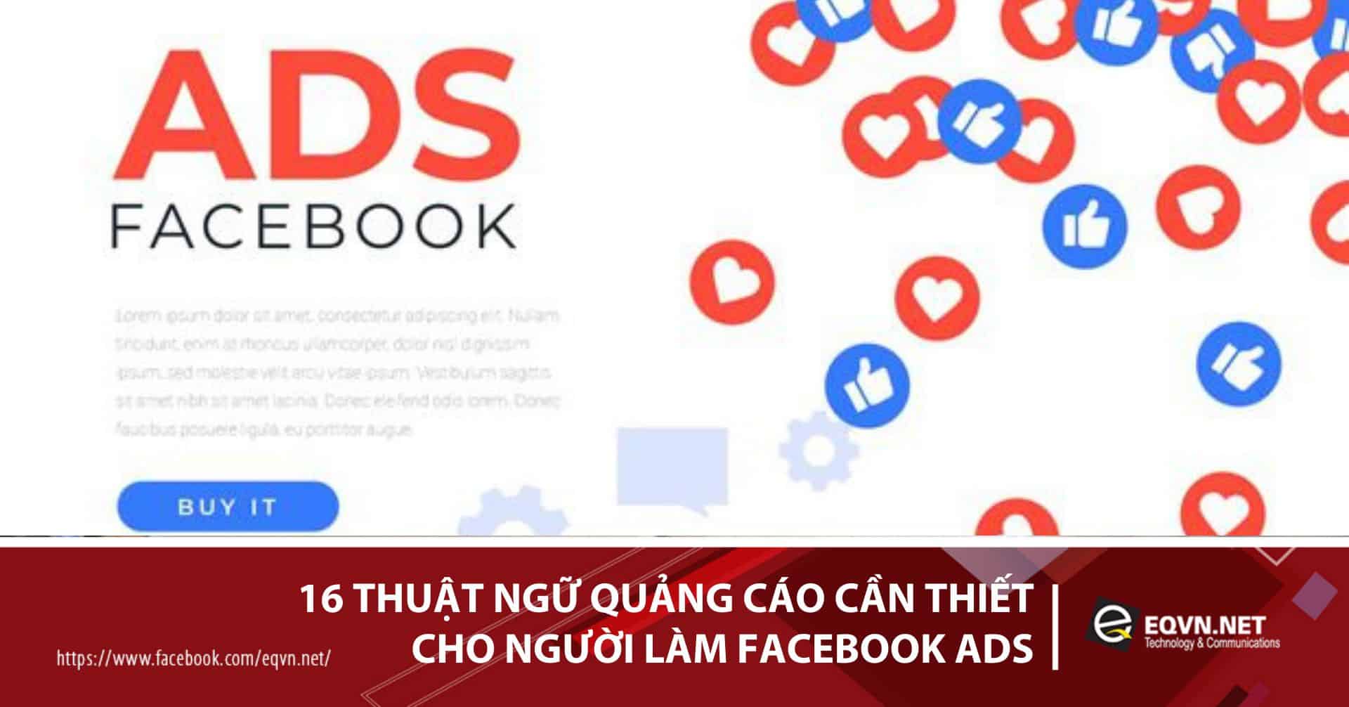 thuậ ngữ quảng cáo FB, từ chuyên môn quảng cáo FB