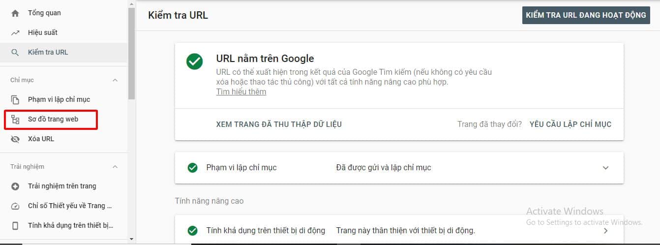 Gửi sơ đồ trang web đến Google