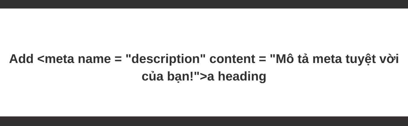 Mô tả meta trong mã HTML