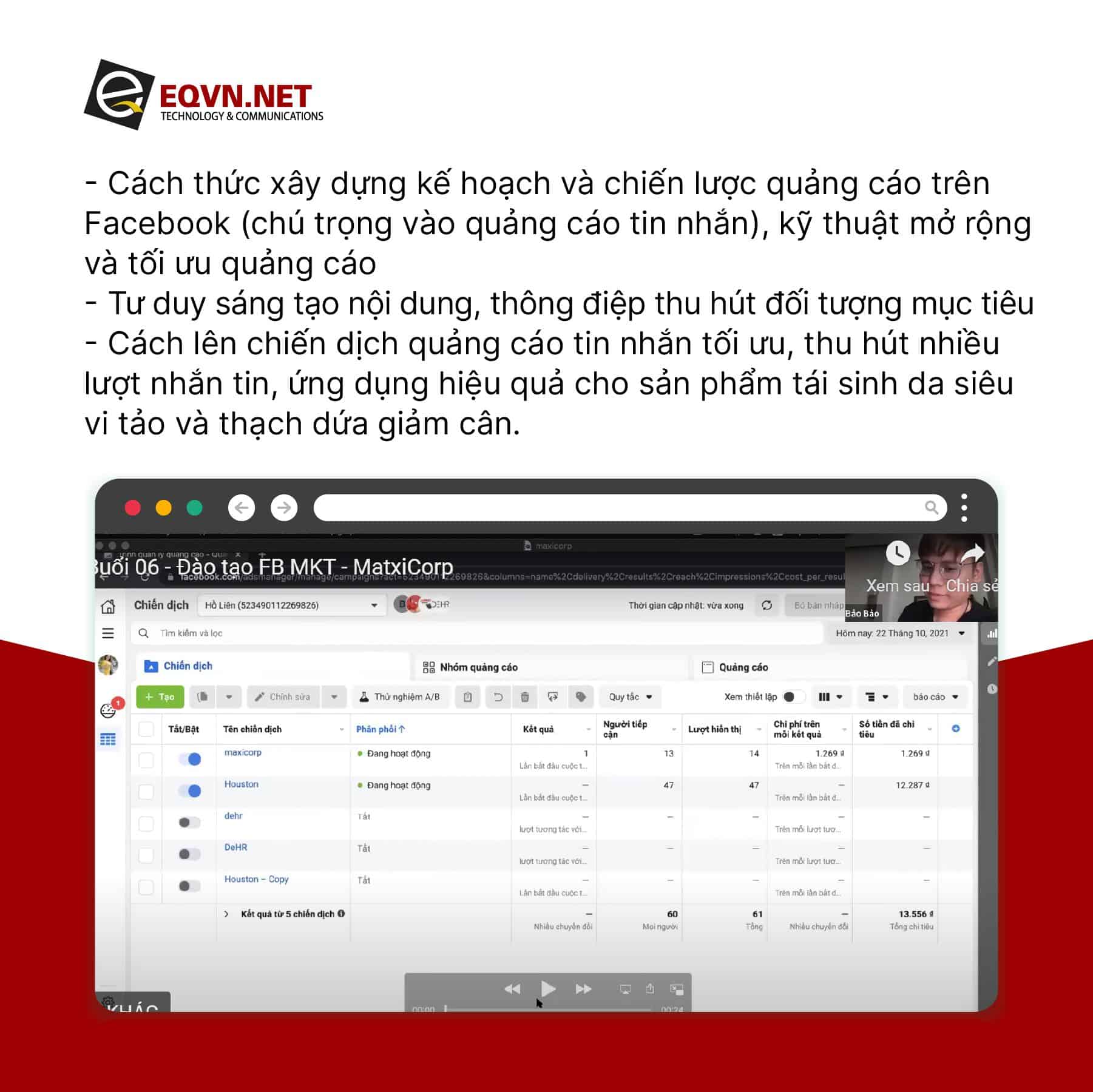Xây dựng kế hoạch và chiến dịch quảng cáo trên Facebook