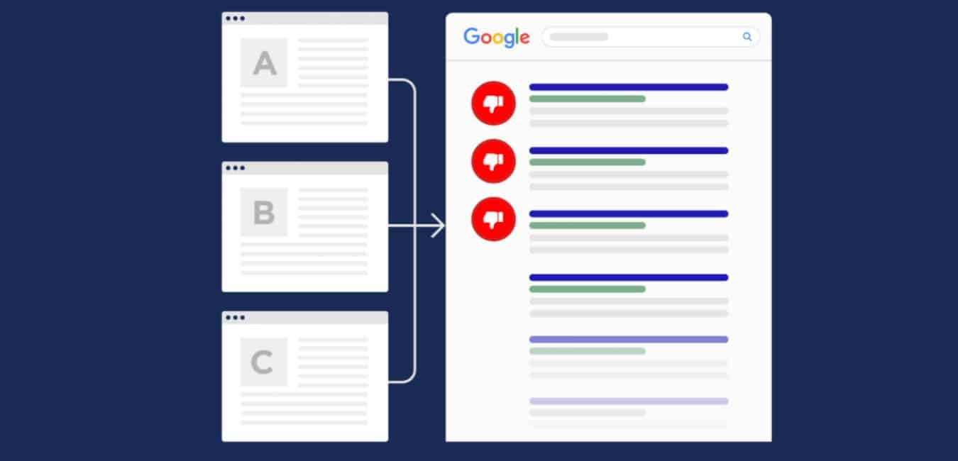 Trang web chứa duplicate content sẽ khó có thứ hạng cao