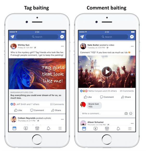 nội dung mồi nhử thuật toán facebook