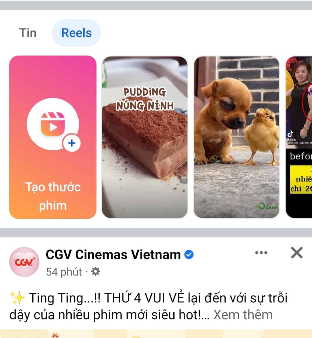 Reels trên facebook