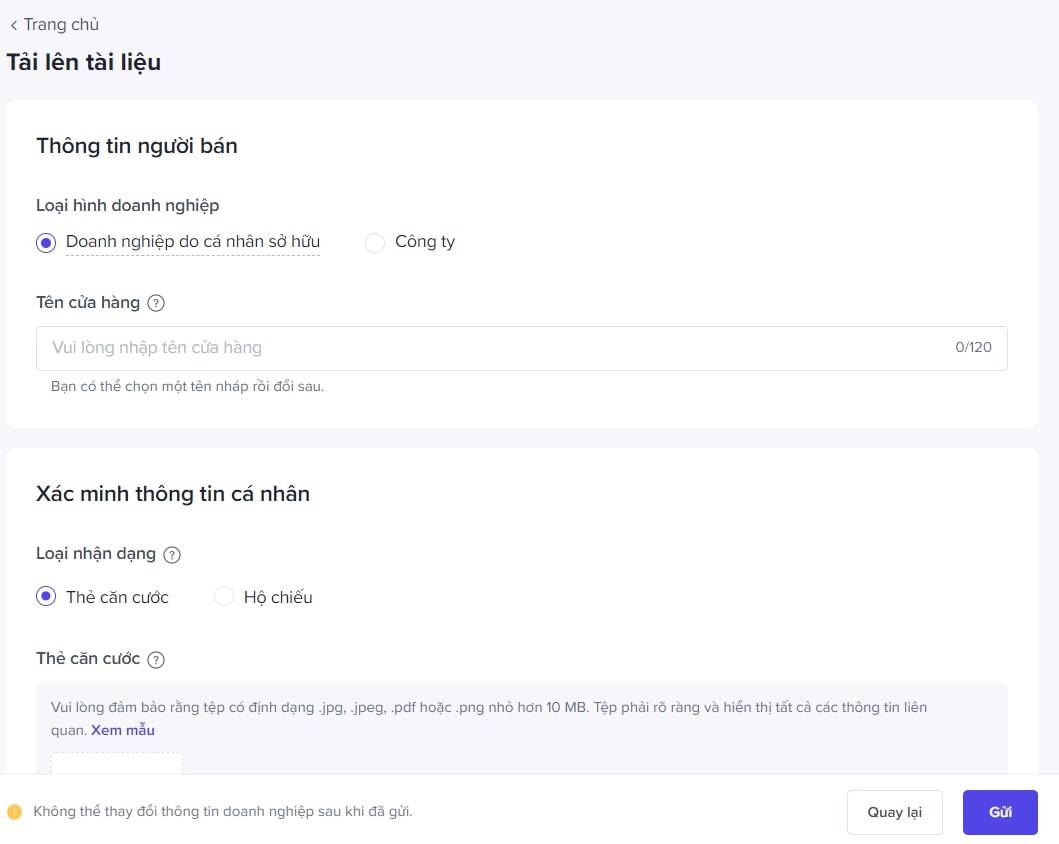Hướng dẫn tạo tài khoản Tiktok Shop với hình thức cá nhân