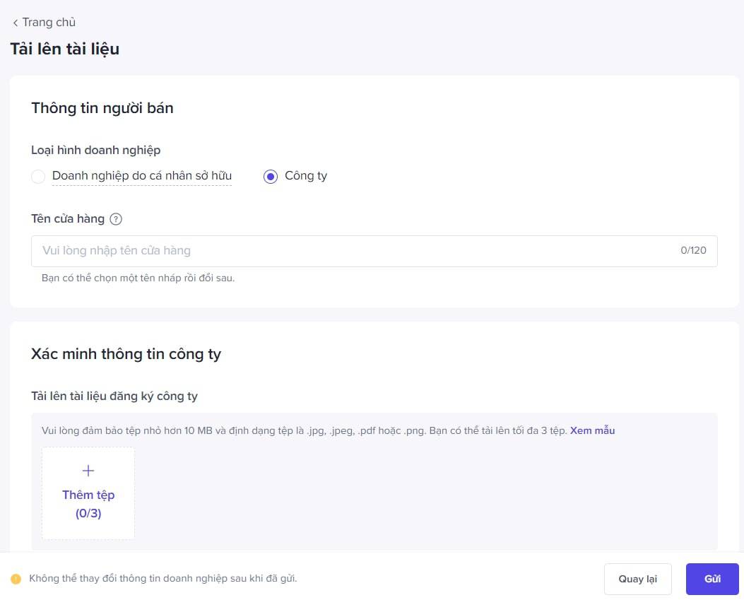 Hướng dẫn tạo tài khoản Tiktok Shop với hình thức doanh nghiệp