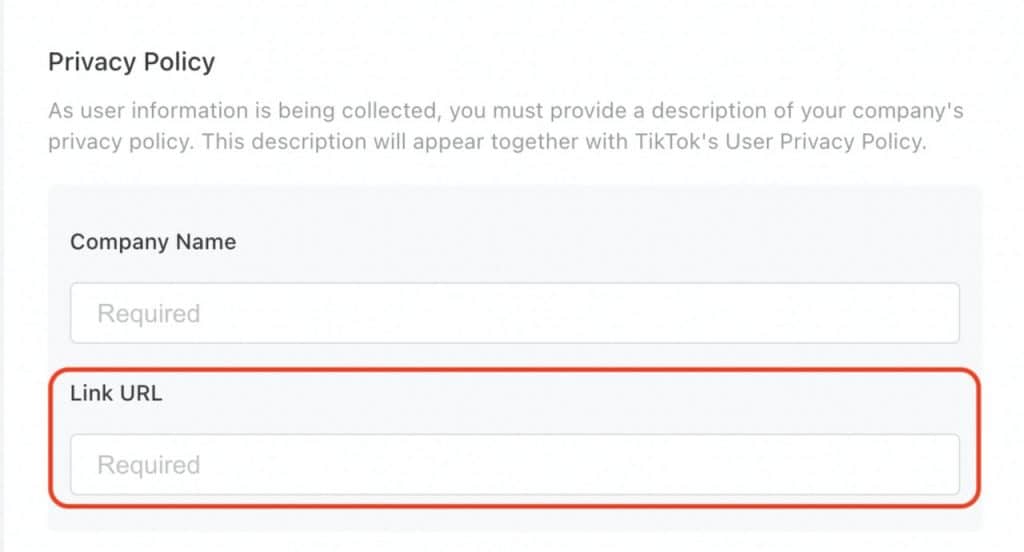 yêu cầu về trang đích trong chính sách quảng cáo TikTok