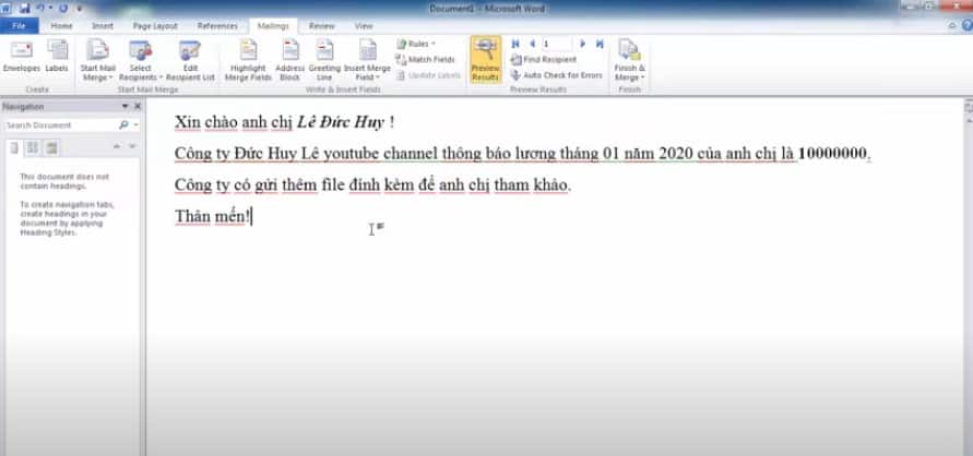 Gửi mail hàng loạt trong outlook 6