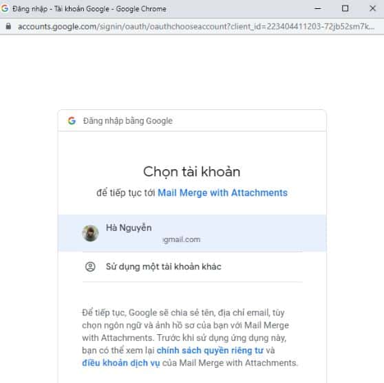 Gửi mail hàng loạt trong mail merge 2