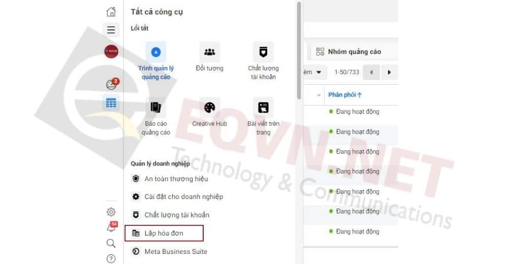 Lập hóa đơn thanh toán