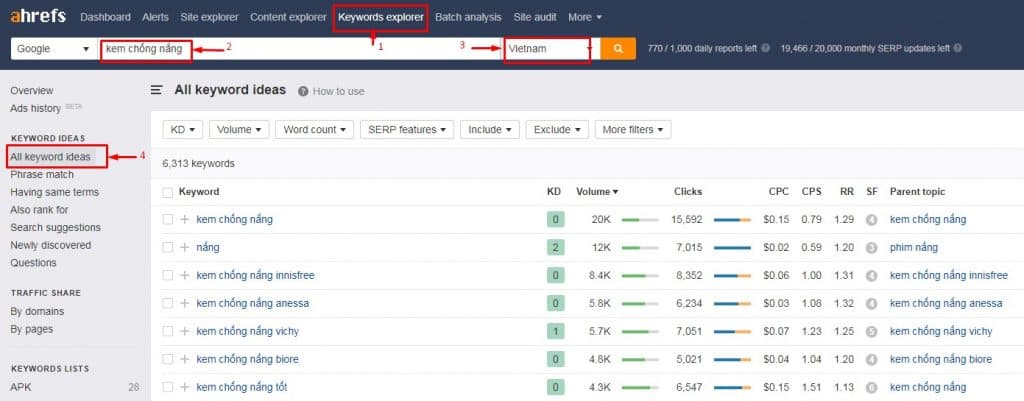 Cách tìm Phantom Keyword