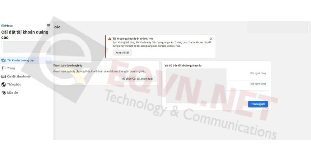 Thêm profile trong tài khoản quảng cáo