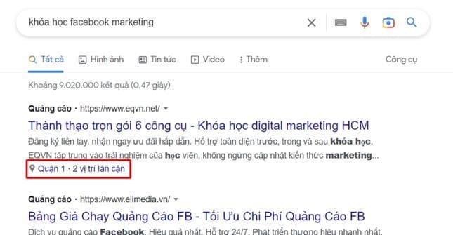 Tiện ích mở rộng quảng cáo Paid Search