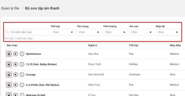 Bộ sưu tập âm thanh trong studio sáng tạo