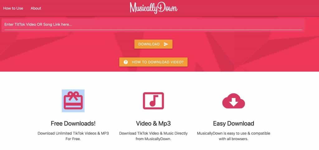 Tải video tiktok không dính logo trên musically down
