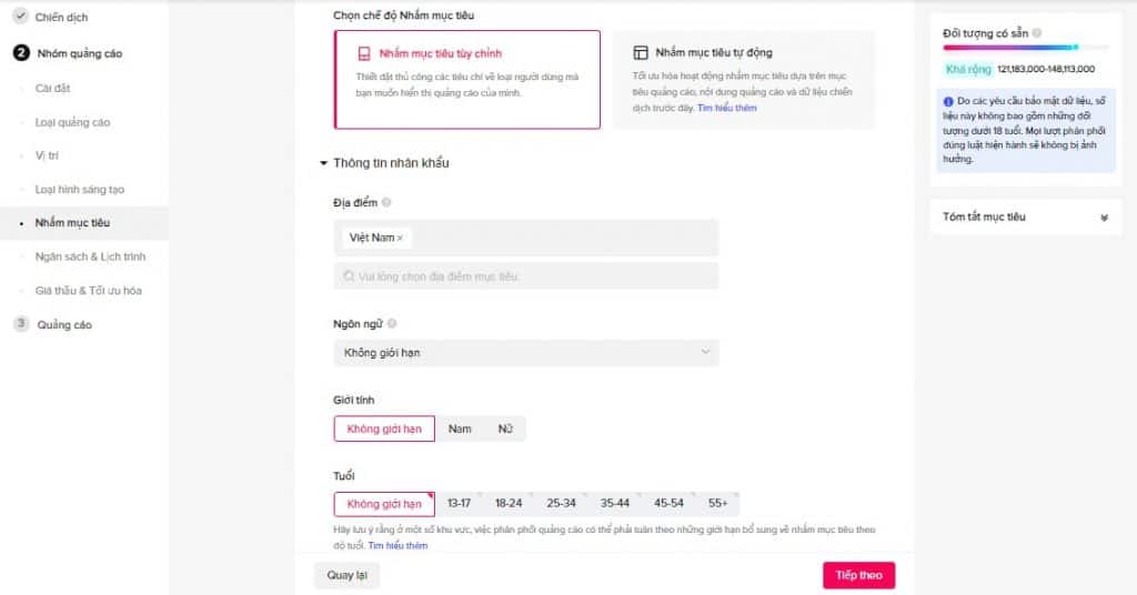 chiến dịch tiktok ads manager 5