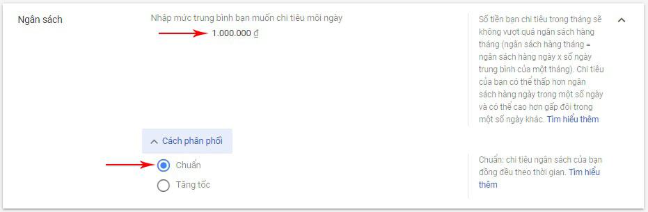 Đặt giới hạn giá thầu CPC tối đa