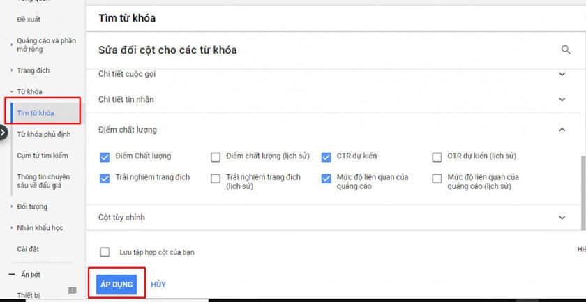 tối ưu chiến dịch khi chạy quảng cáo google