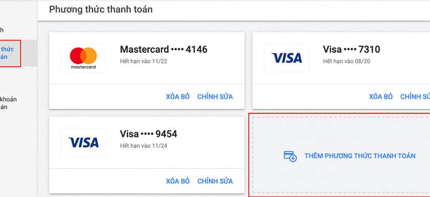 Hình ảnh mô tả thêm phương thức thanh toán