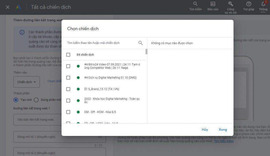 cài đặt tiện ích mở rộng google ads 2