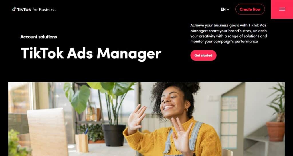 trang chủ tiktok ads manager 1