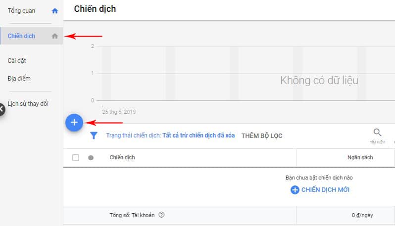 Đăng nhập vào tài khoản quảng cáo để tạo chiến dịch