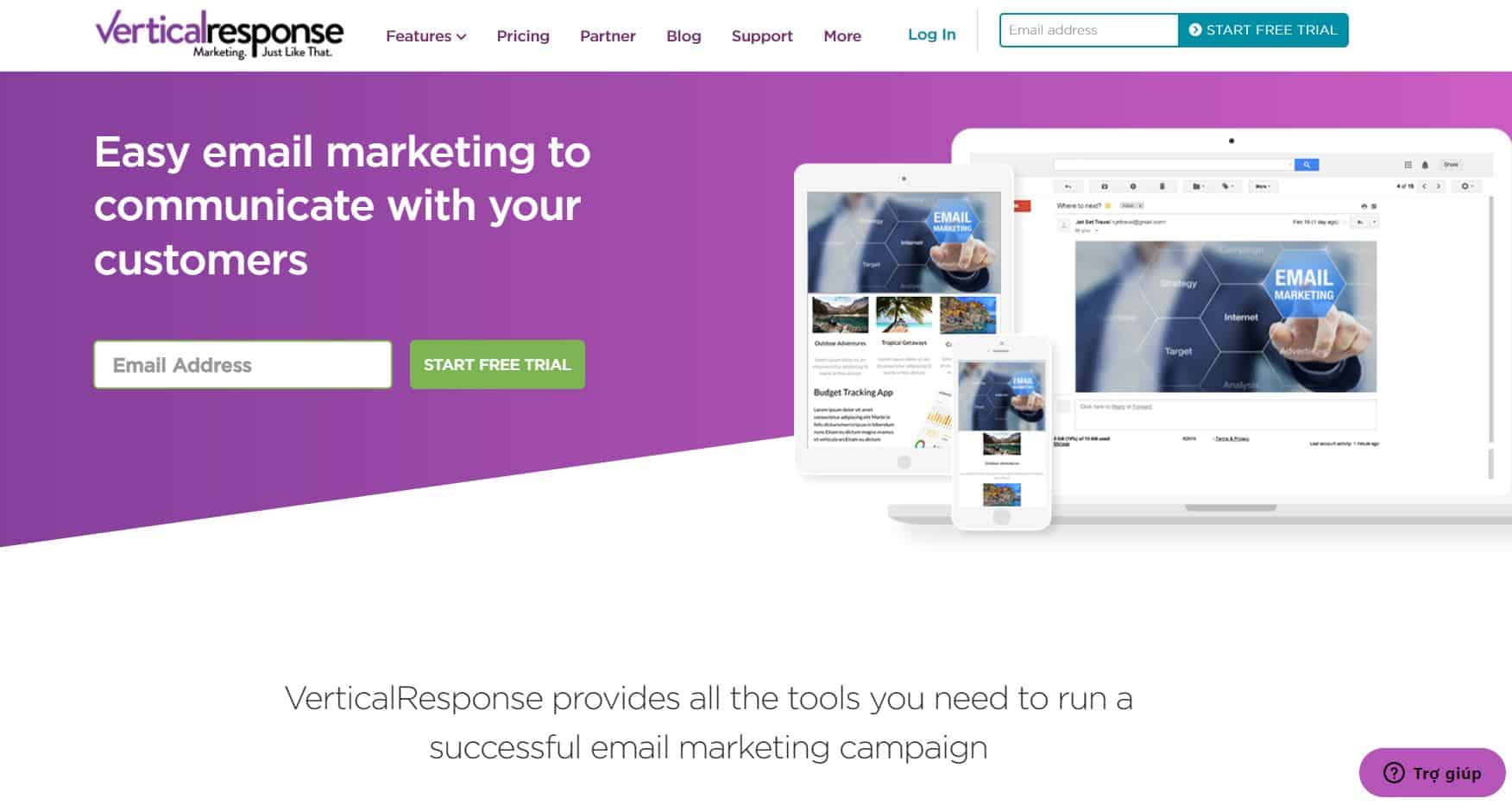 Vertical response Email Marketing miễn phí