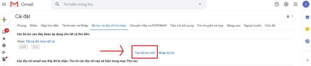 Cách lập whitelist email trong gmail 3