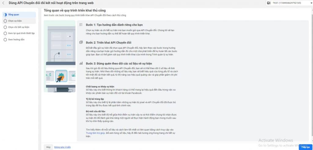 thiết lập facebook pixel thủ công
