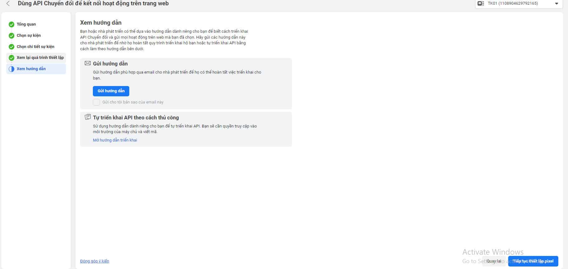 xem hướng dẫn cài đặt facebook pixel