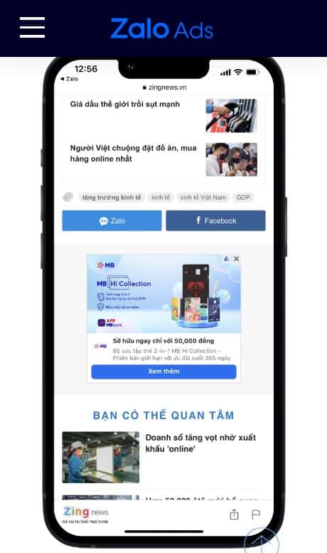 Quảng cáo hiển thị Zalo Ads