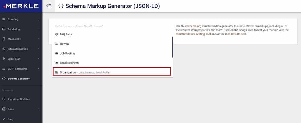 cách tạo google knowledge graph bằng schema organization