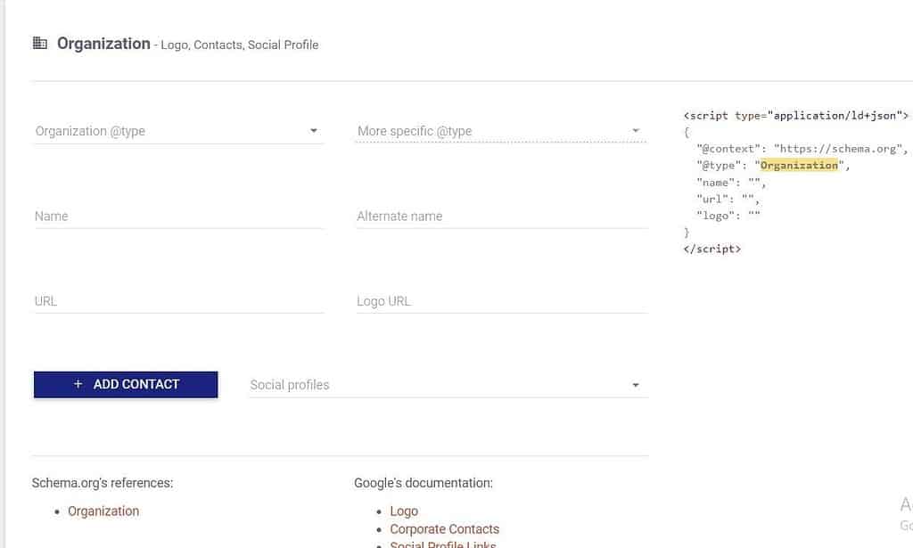 cách tạo google knowledge graph bằng schema organization