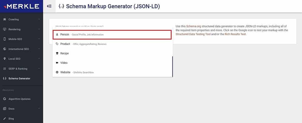 cách tạo google knowledge graph bằng schema person