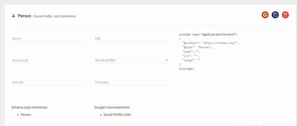cách tạo google knowledge graph bằng schema person