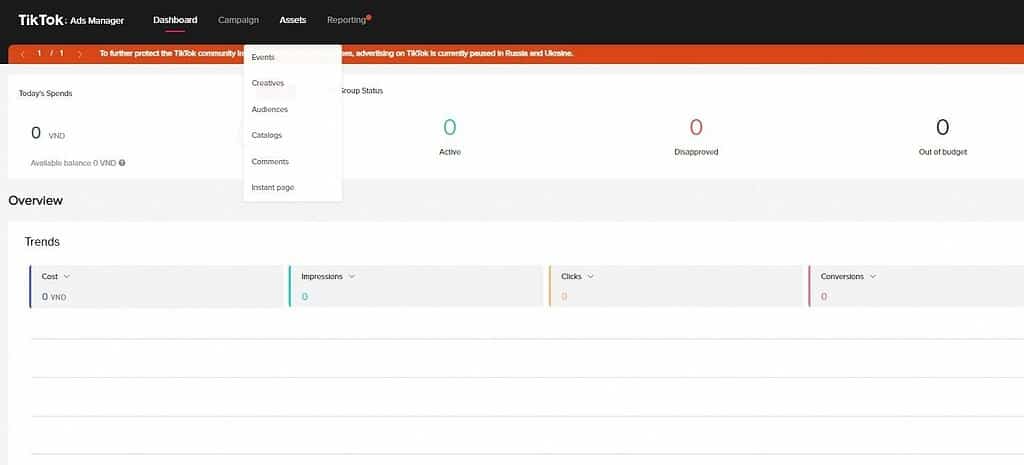 tạo pixel tiktok 1
