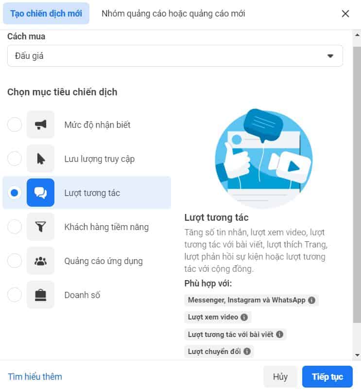 tạo quảng cáo facebook carousel 1