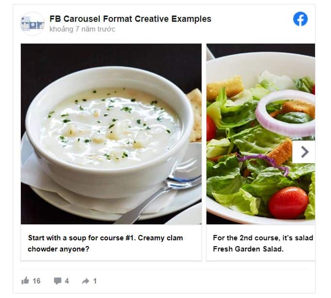 facebook carousel tăng traffic website