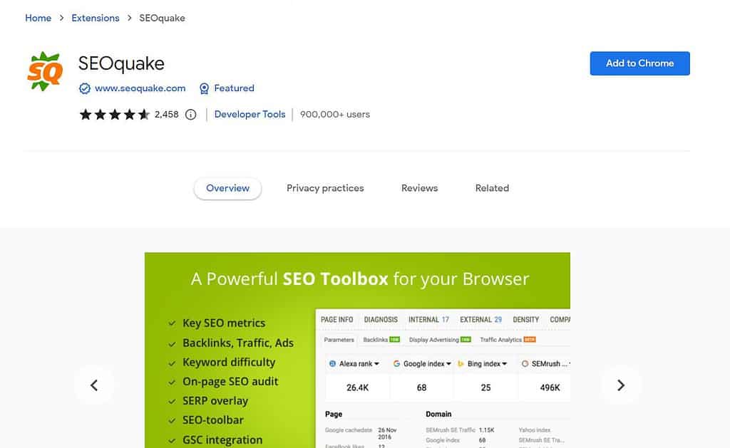 công cụ seo seoquake