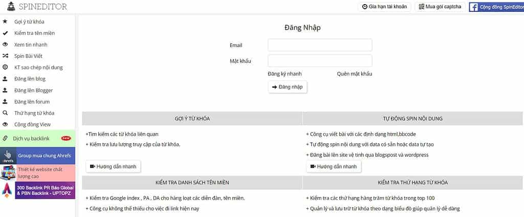 công cụ seo spineditor