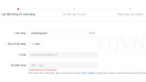 Thiết lập hồ sơ shop trên Shopee