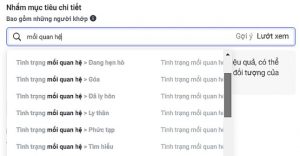 Target Facebook dựa vào tình trạng mối quan hệ/sự kiện trong đời