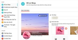 tạo tài khoản và thiết lập gian hàng