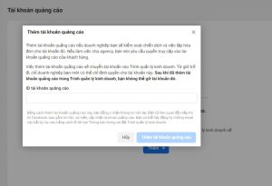 Nhập ID tài khoản quảng cáo