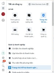 Chọn Trang chủ hỗ trợ doanh nghiệp